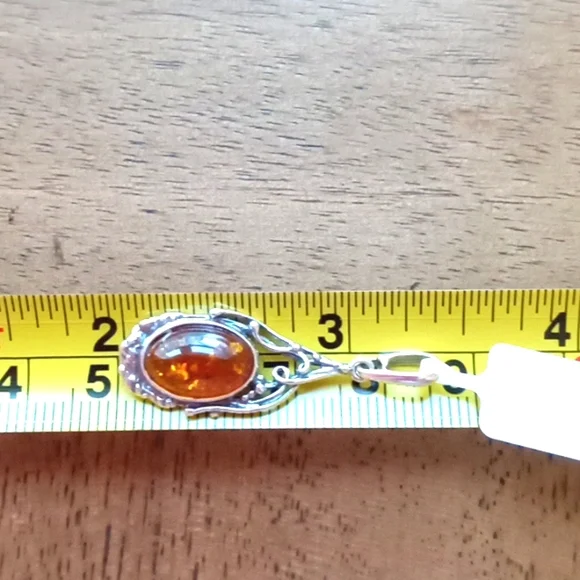 BALTIC COGNAC COLOR AMBER PENDENT - Picture 4 of 5